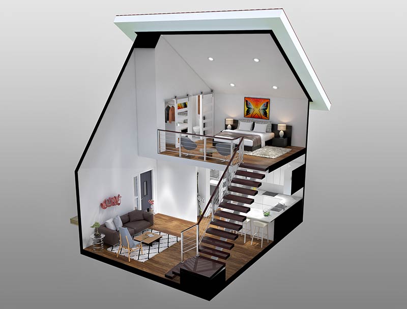 Custom 3D Renderings For Tiny House Plans, Designs & Blueprints