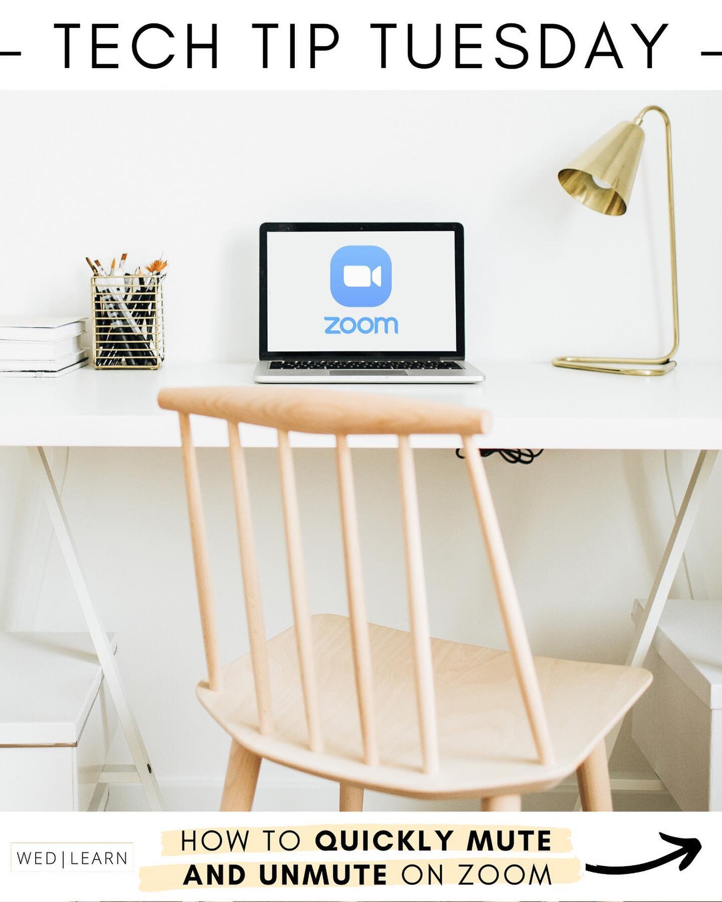 I don't know HOW I just found out about this quick hack, but everyone needs to know this if you use your desktop for Zoom meetings.⁣
⁣
𝐒𝐓𝐄𝐏 𝟏: MUTE yourself (𝘥𝘰𝘯'𝘵 𝘣𝘦 𝘵𝘩𝘢𝘵 𝘱𝘦𝘳𝘴𝘰𝘯)⁣
𝐒𝐓𝐄𝐏 𝟐: When you need to speak up, 𝘏𝘖𝘓𝘋