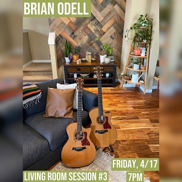 LIVE STREAM ANNOUNCEMENT!! Brian will be doing another live streaming Living Room Session from his home this Friday, April 17th at 7pm. 
This show will be accessible on Facebook Live from Brian&rsquo;s personal page. 
See y&rsquo;all Friday at 7pm!

