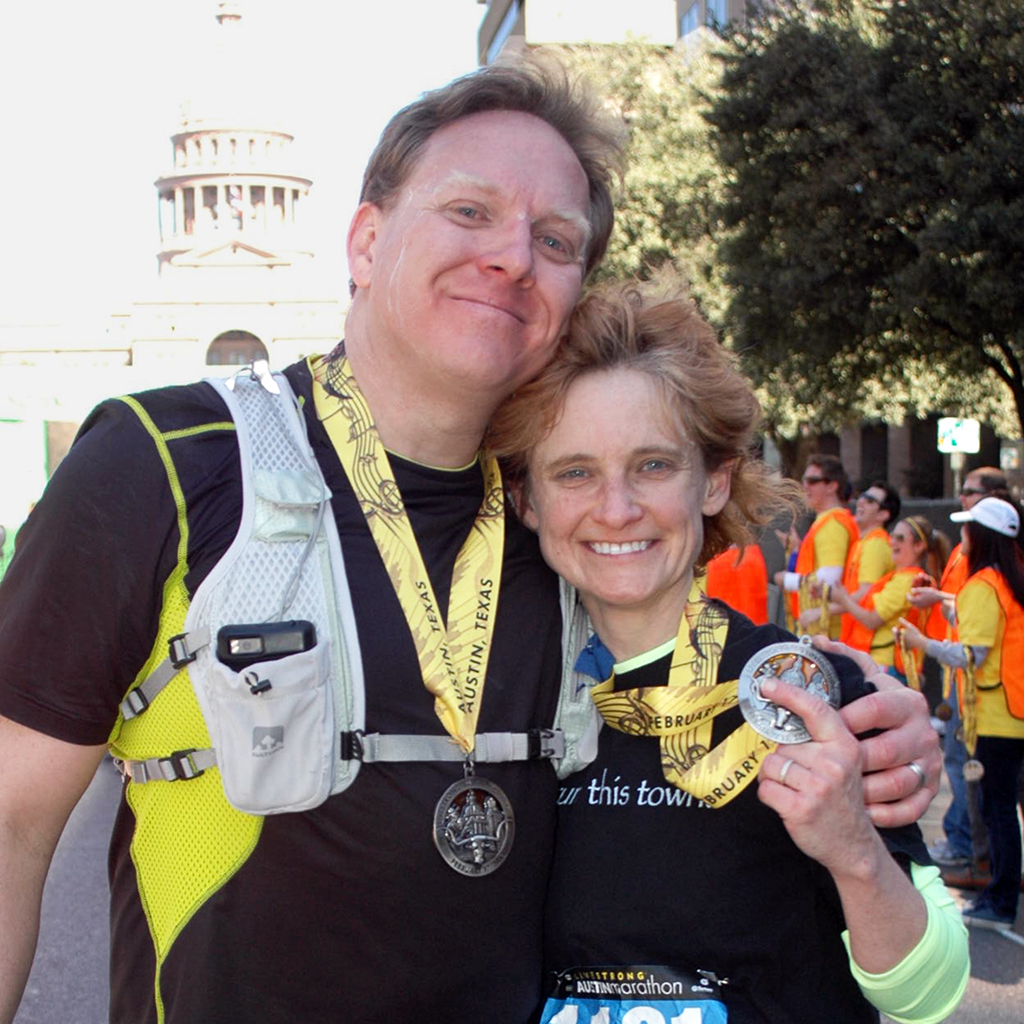 Stephen and Dr C finish all 26.2 miles of the 2012 Livestrong Marathon in Austin, TX