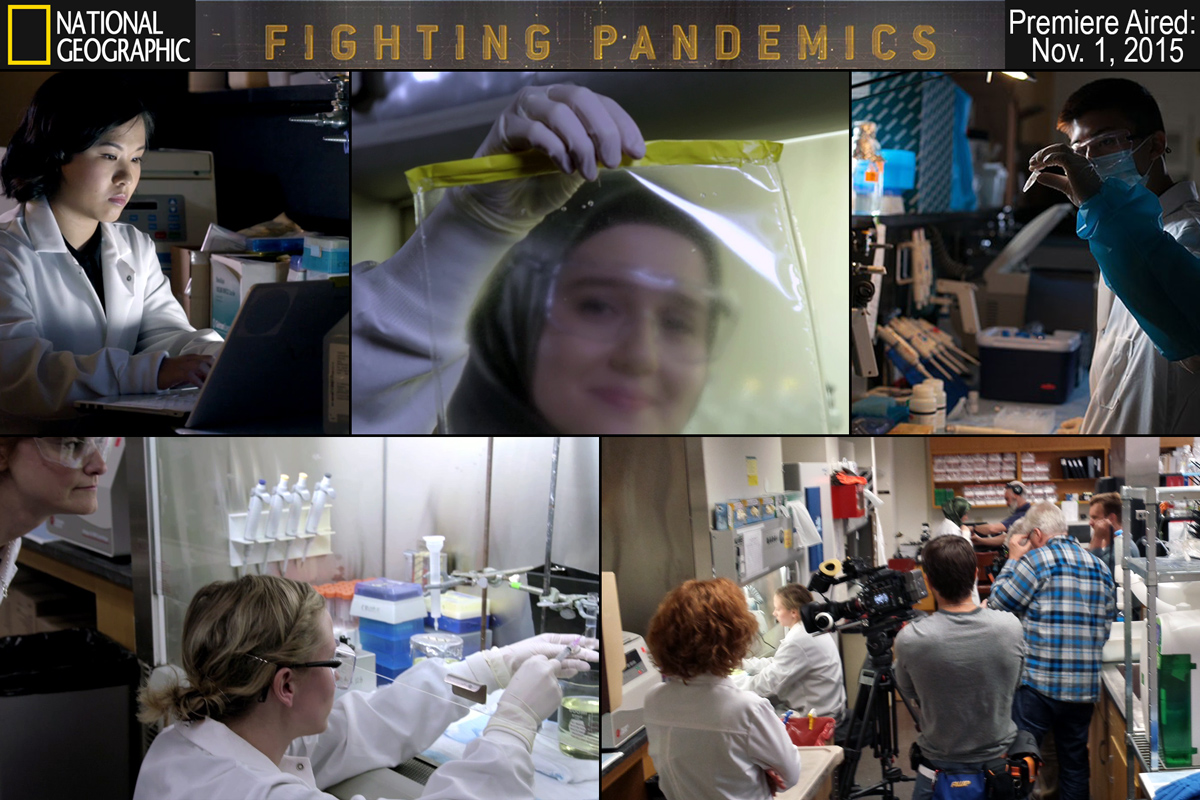 Lilian, Irnela, Jason, Dr Croyle, and Kristina had a chance to show off some of the science that happens in our labs.