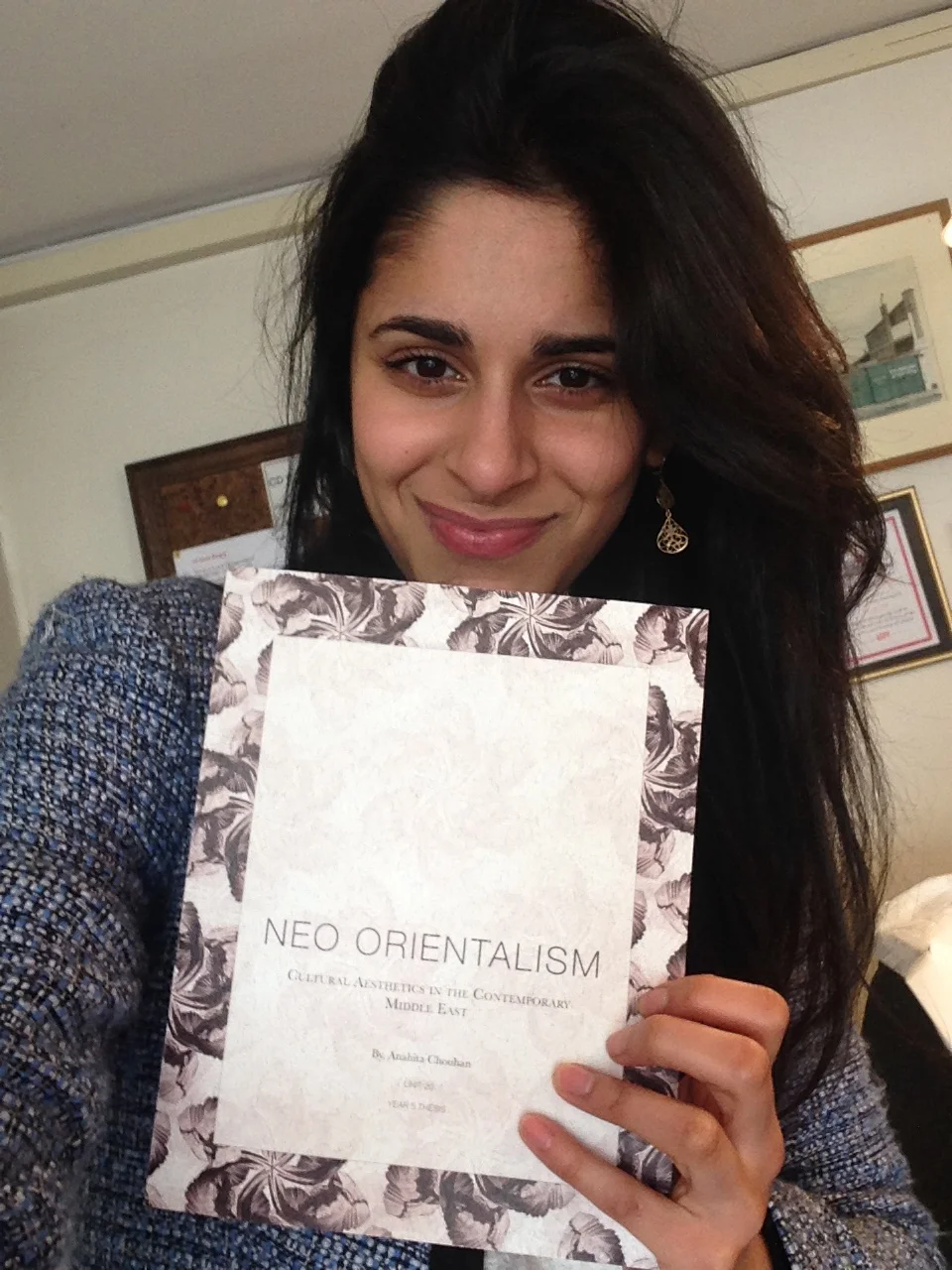 Neo-Orientalise, cultural aesthetics in the contemporary middle east. why oh why didn't i put a hyphen on the cover? why!