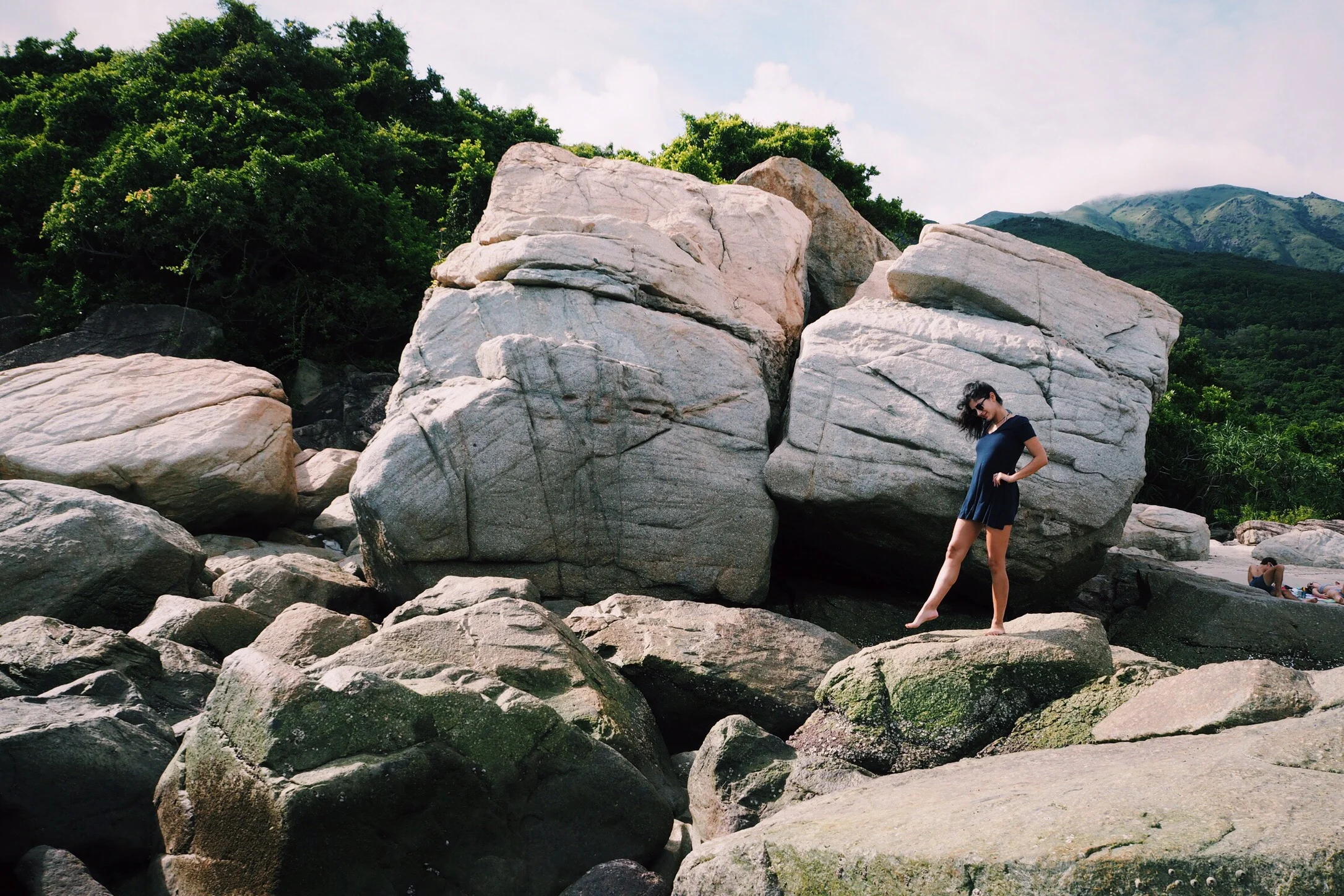 so casual when we crossed the rocks