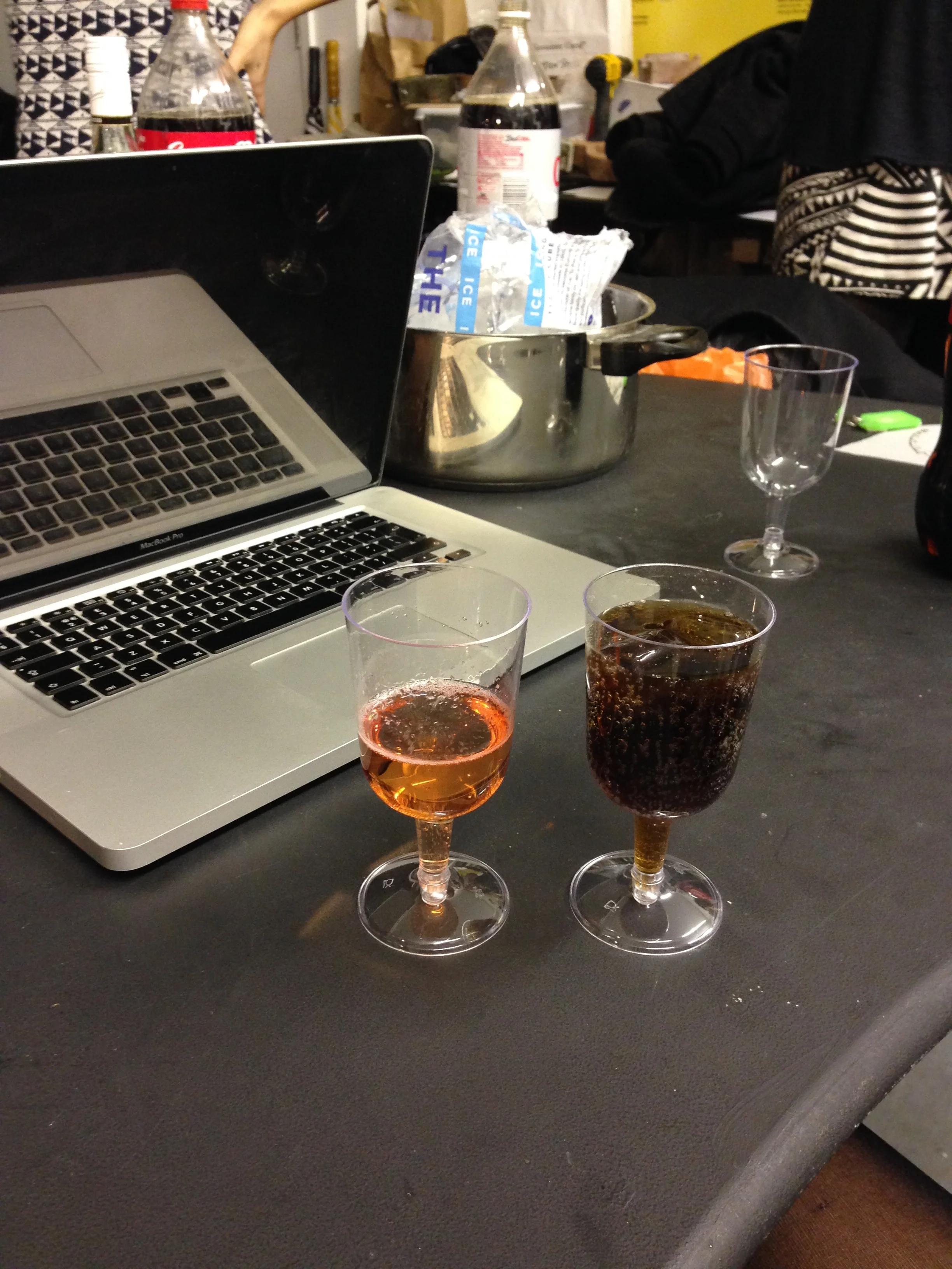 When banned from the pub, open an in-studio bar