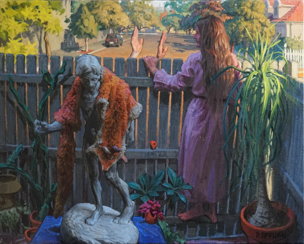 Between us and the street
Oil on linen 61.5x76.5cm
