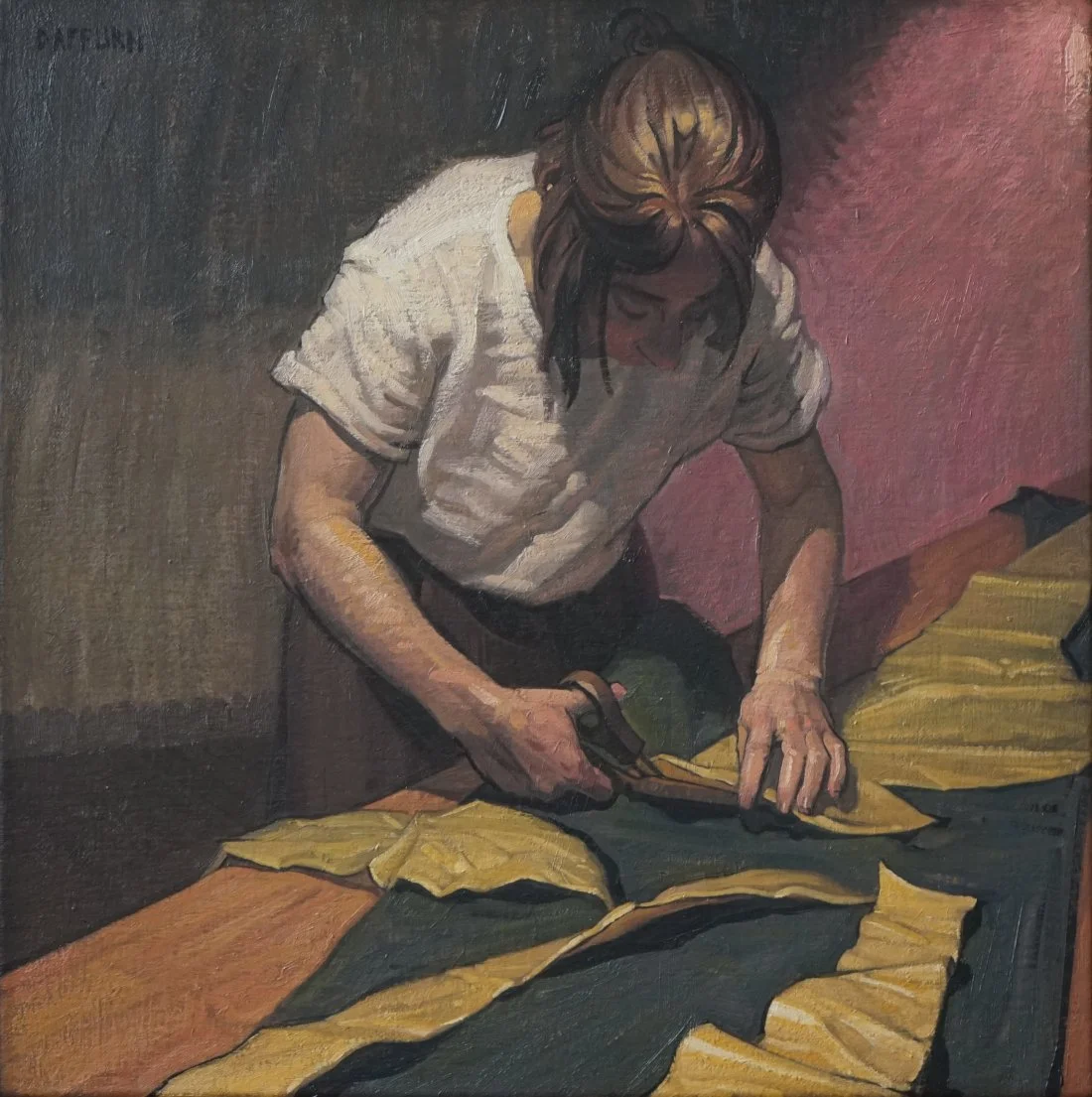 Seamstress 46 x 46cm Oil on linen 2022