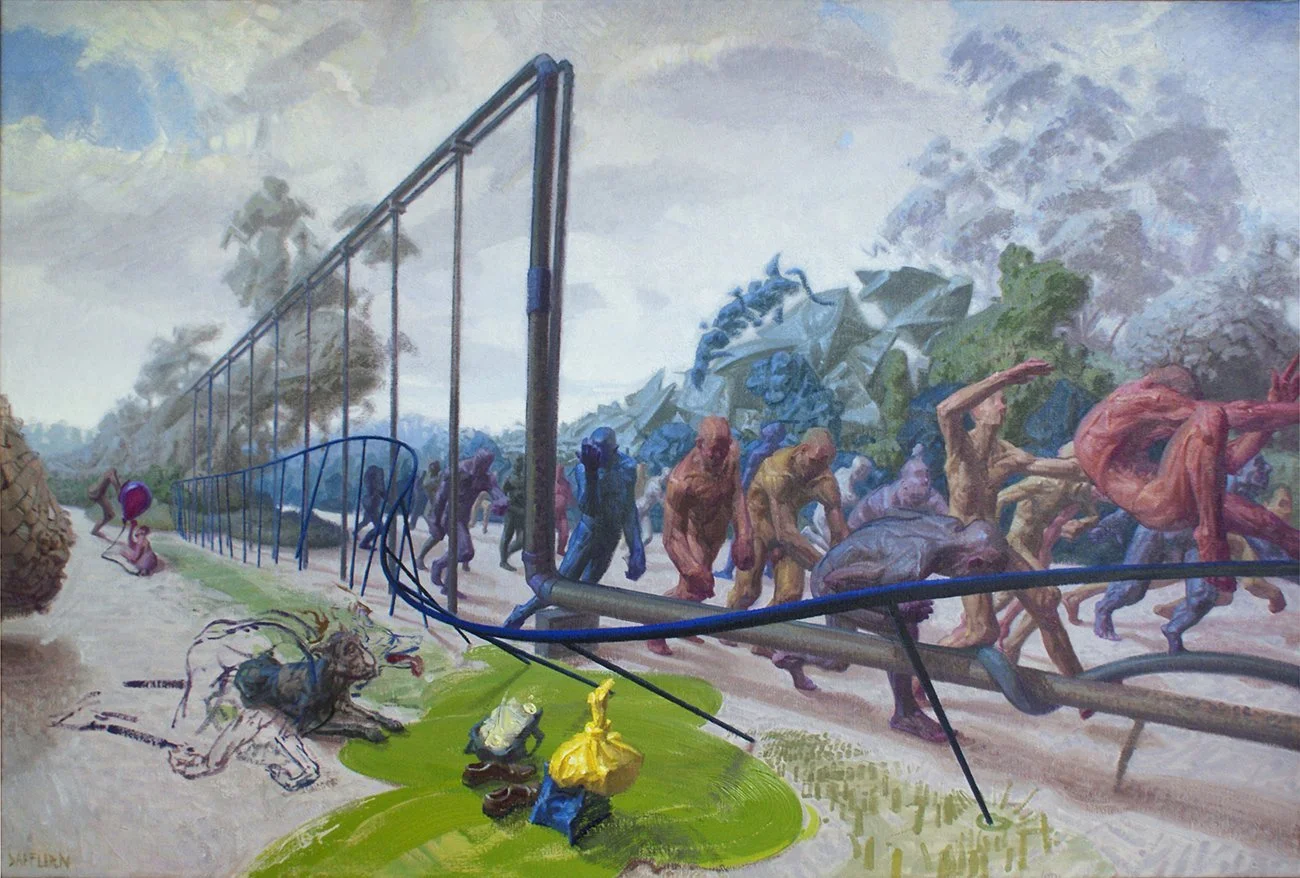 Punktverschiebung (Pointshift)
Oil, wax on linen
80 x 120cm

Winner of 2019 QLD Figurative Prize. RQAS