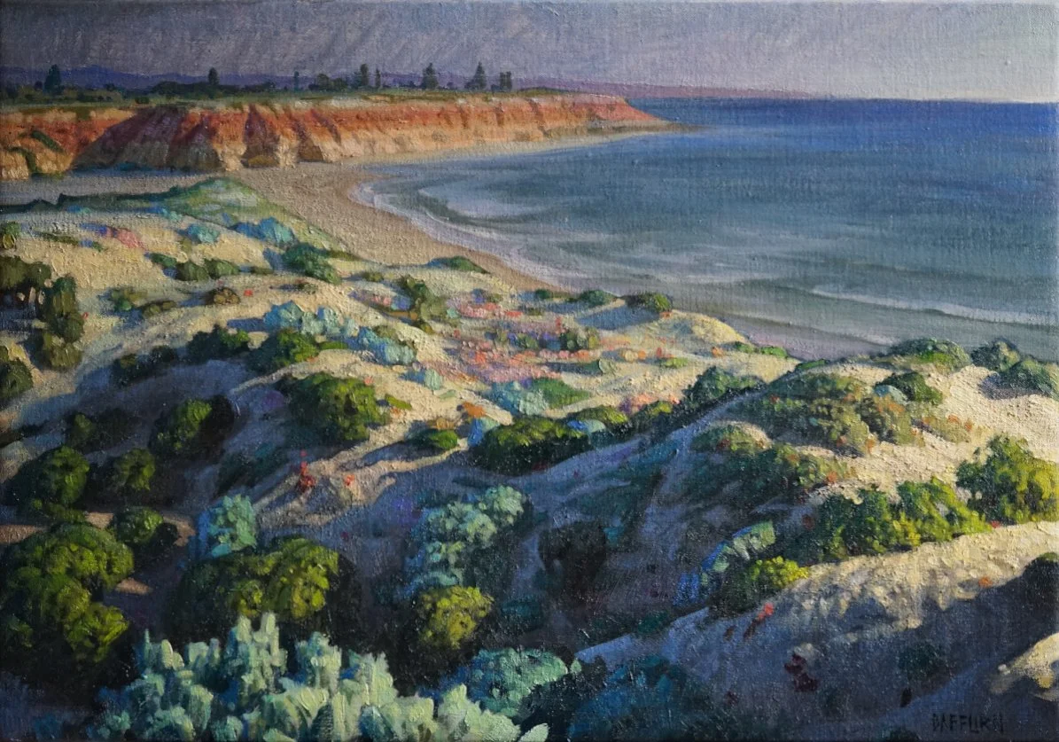 Port Noarlunga Beach. Looking South
Oil on linen 46x66cm
