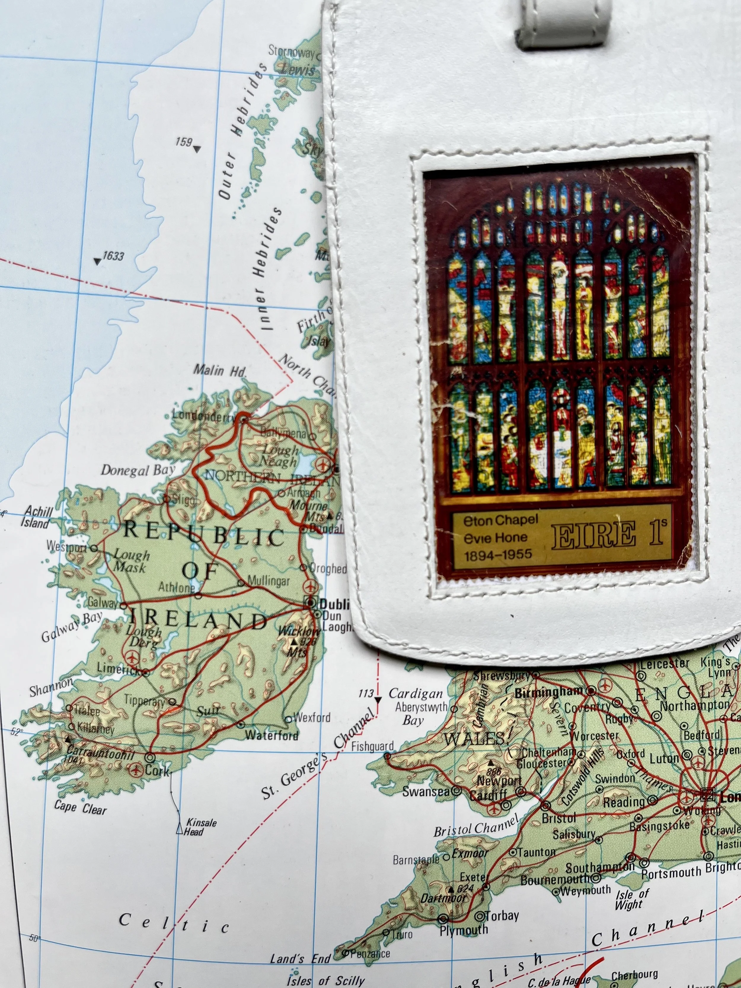 Ireland stained glass - white