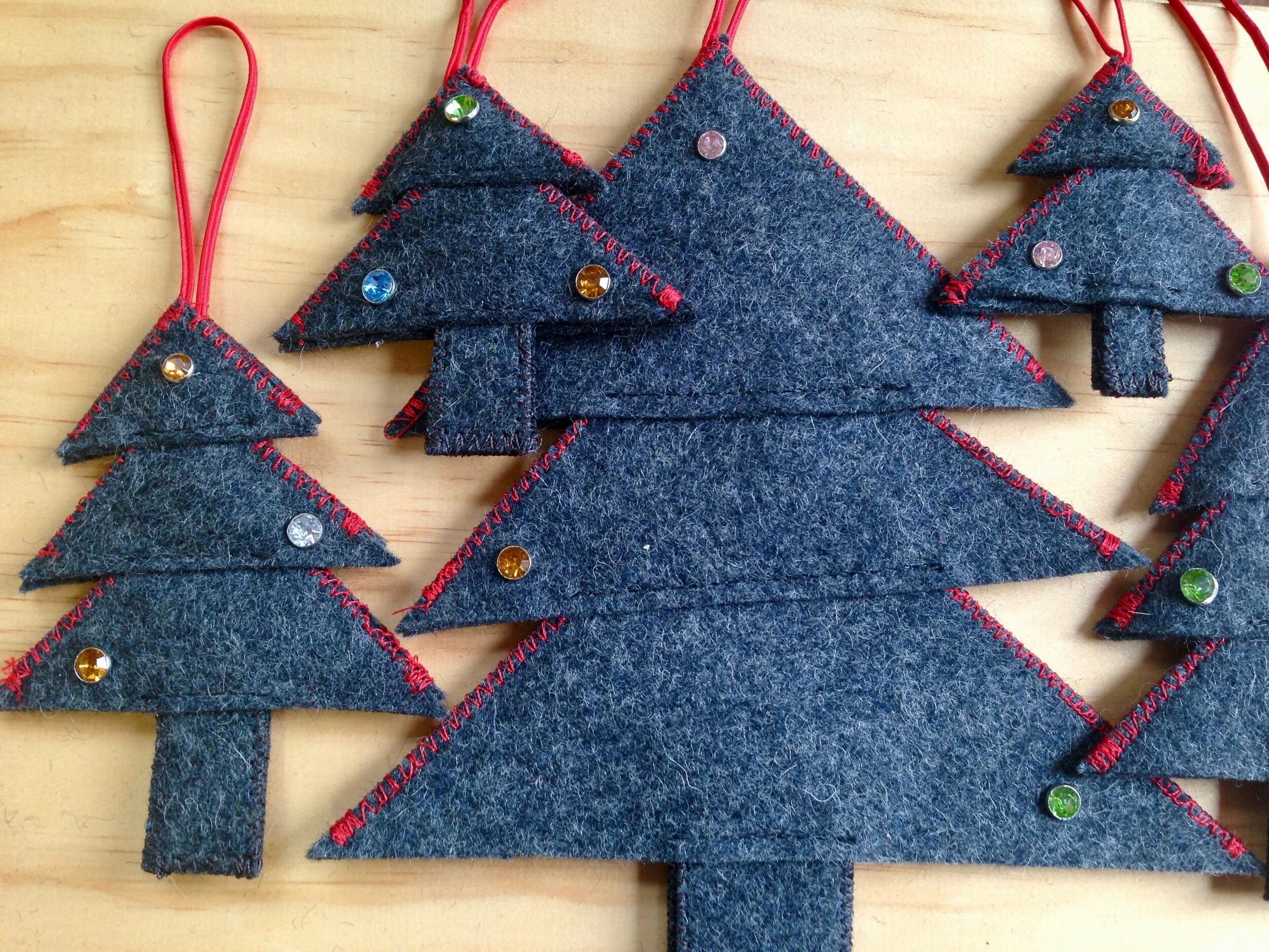 Felt tree ornaments S - L