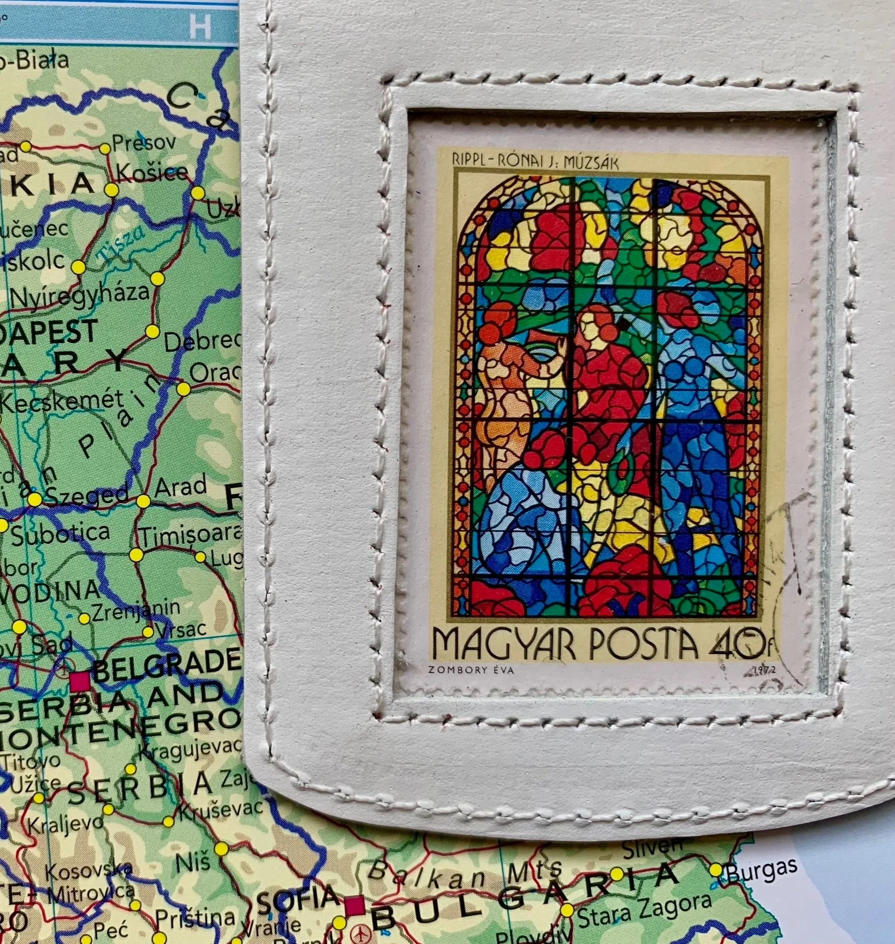 Hungarian stained glass - White