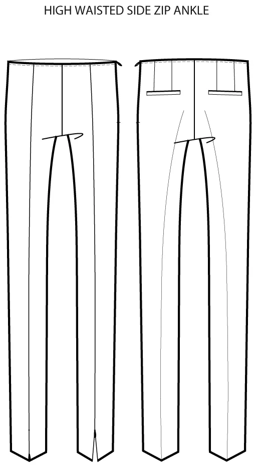 High Wasited Ankle w front zip - Akron STR Crepe.jpg