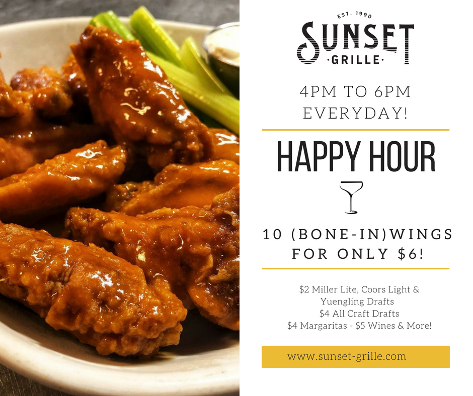 New Happy Hour!!! — Sunset Grille