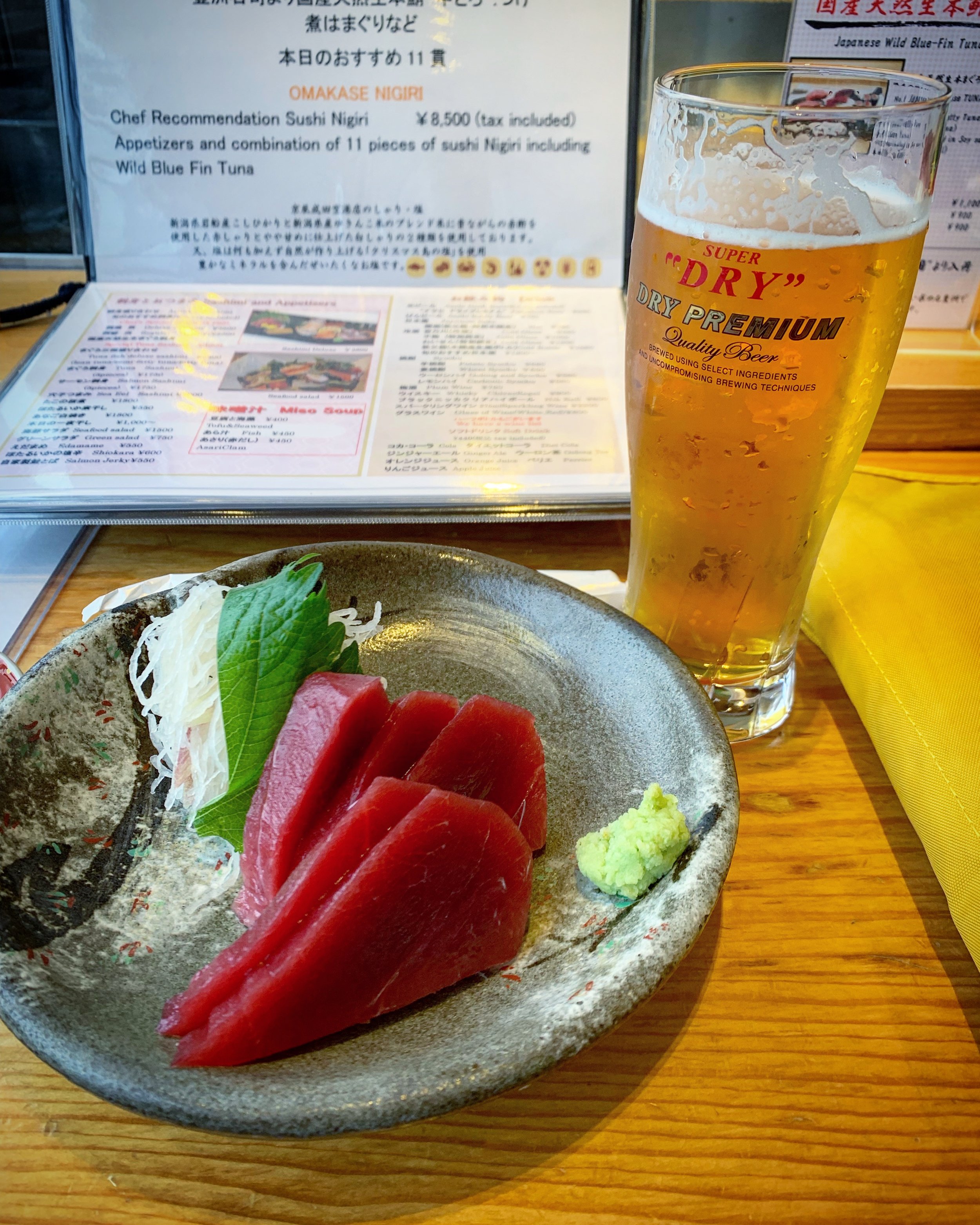 Maguro and a Lager
