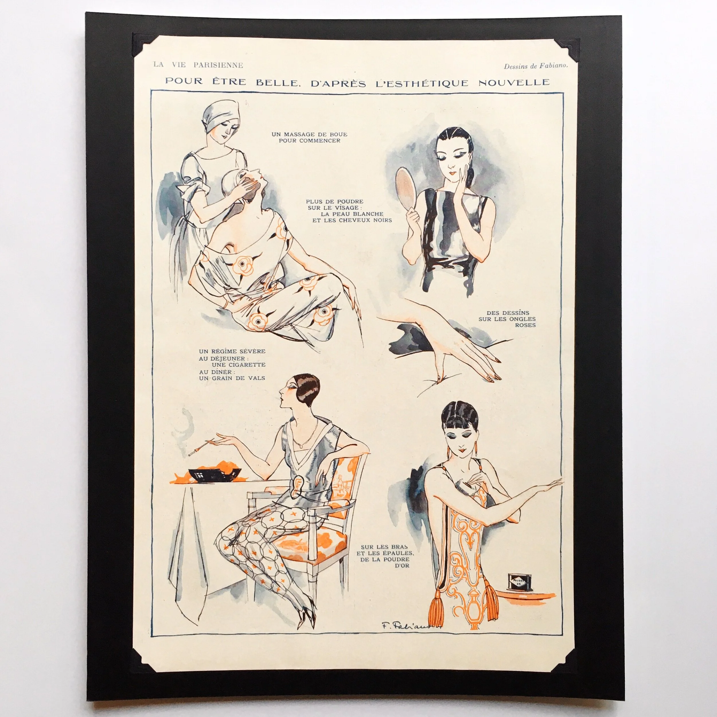 Vintage French Editorial Illustration