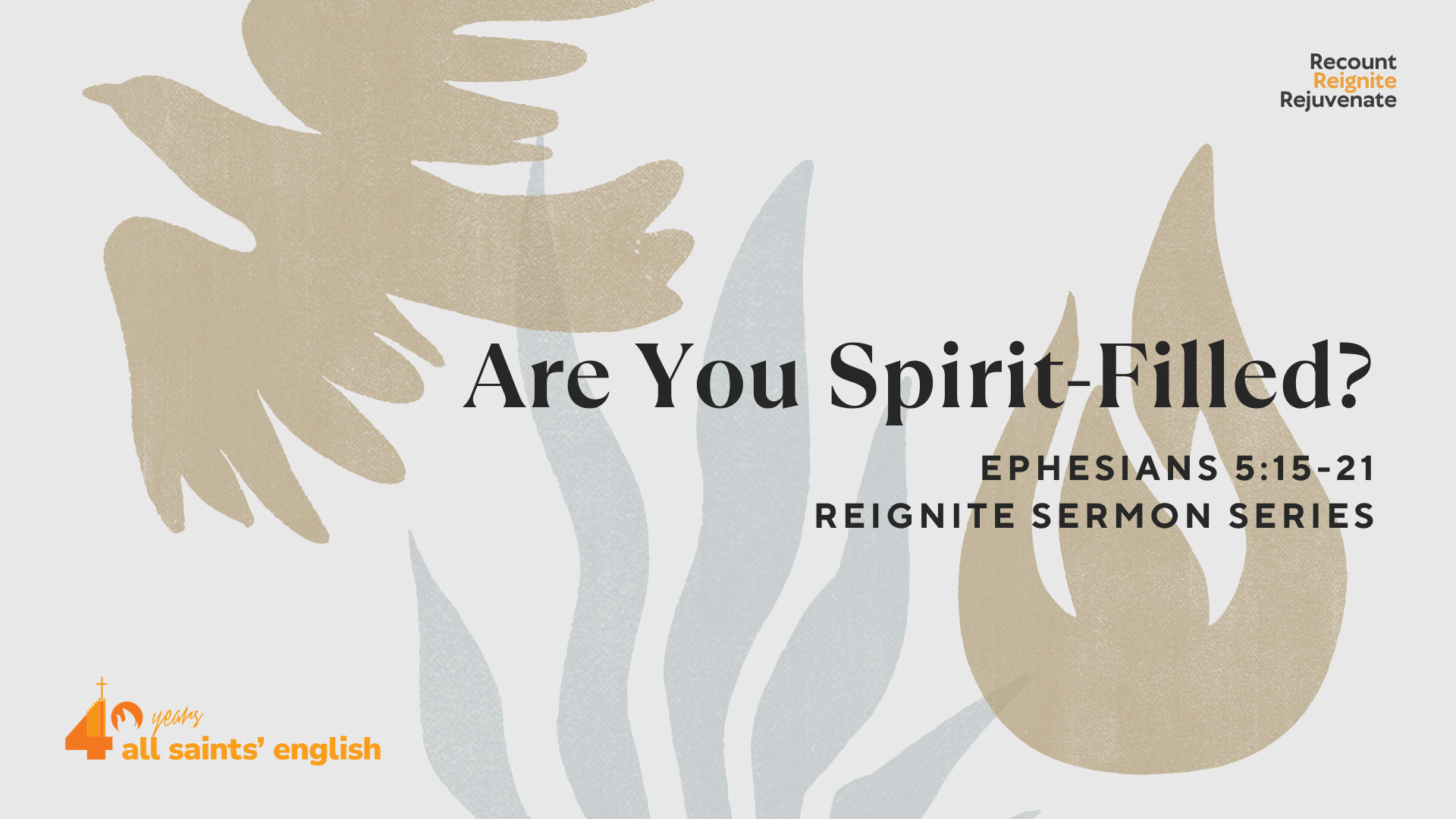 Are You Spirit Filled? | Reignite Sermon Series 