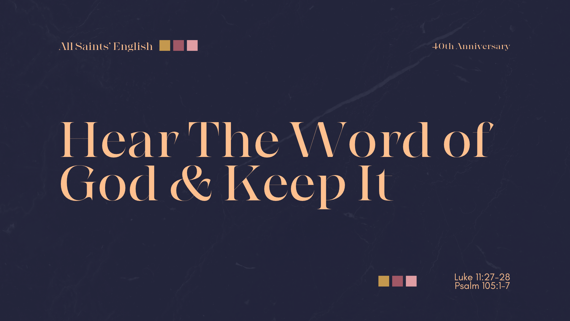 Hear The Word of God &amp; Keep It