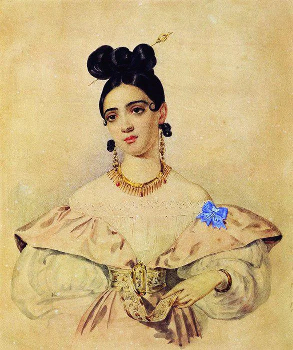 Александр Брюллов. Портрет Анны Абамелек-Баратынской, между 1835 и 1838 годами