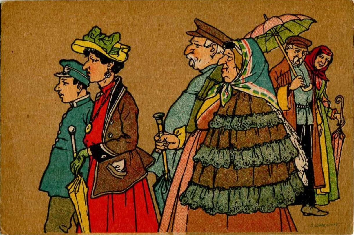 Оскар Шмерлинг. Семья на прогулке (из серии «Уходящий Тифлис») | humus.livejournal.com