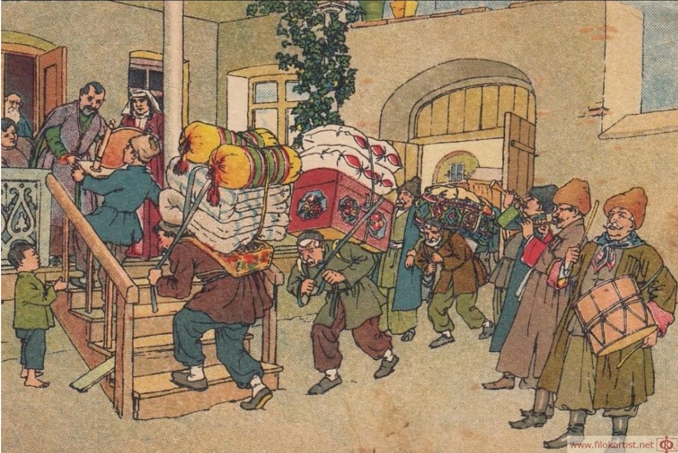Оскар Шмерлинг. Несут приданое (из серии «Уходящий Тифлис») | humus.livejournal.com