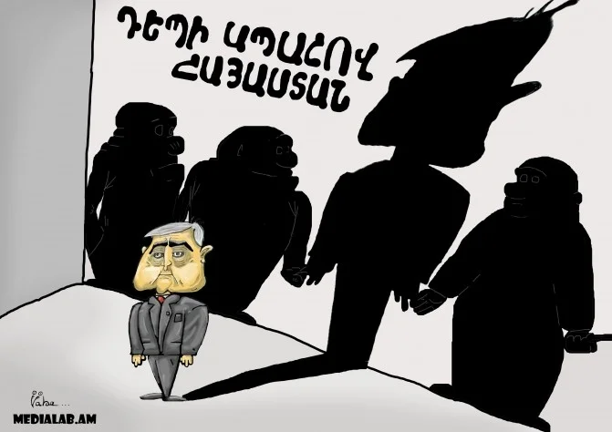 Блестящая по композиционному решению карикатура @Vahe студия Medialab