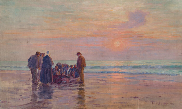 Арсен Шабанян. Нормандские рыбаки, 1898. Холст, масло. Национальная галерея Армении, Ереван. Источник: АртГид