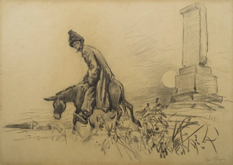 Ара Бекарян. Иллюстрация к сказке «Храбрый Назар» (Побег), 1960. Национальная галерея Армении