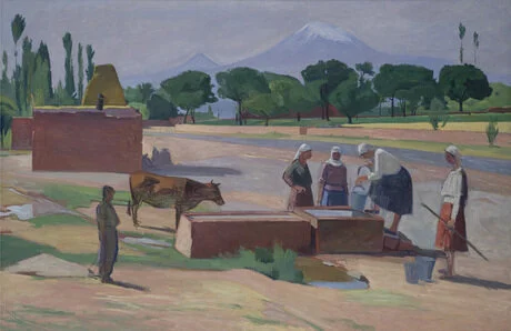Петрос Контураджян. «Рядом с источником. Бюракан», 1956. Национальная галерея Армении
