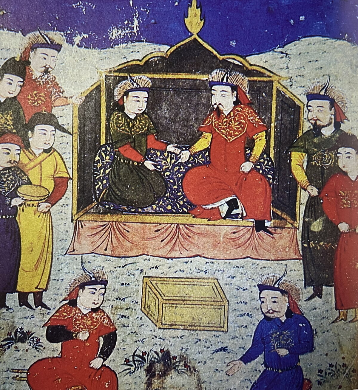 Миниатюра с изображением Аргун-Хана. Иллюстрация из книги Ким Бакши