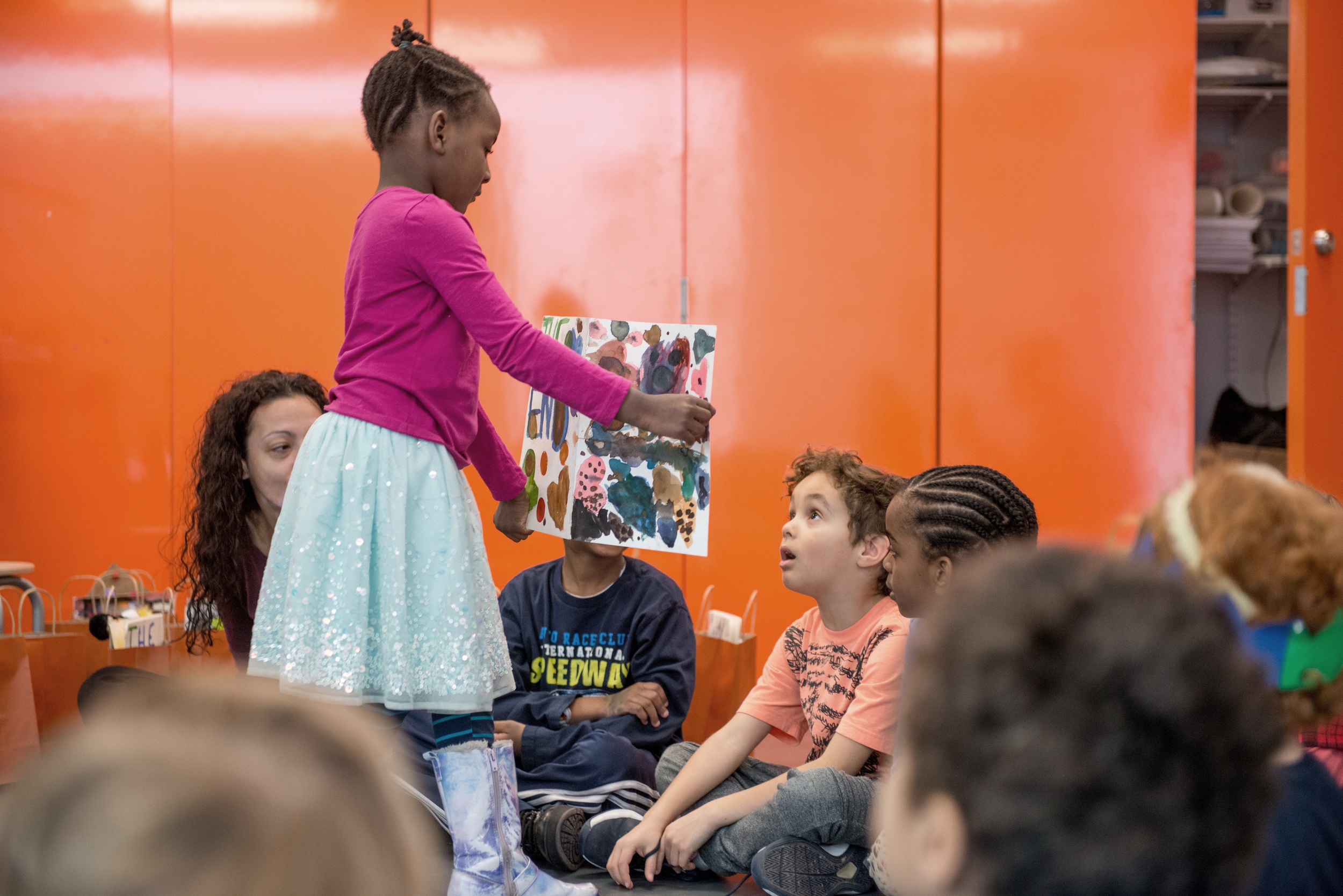 Everyone had a chance to share their book on the last day of camp. Photo by Michael Palma Mir