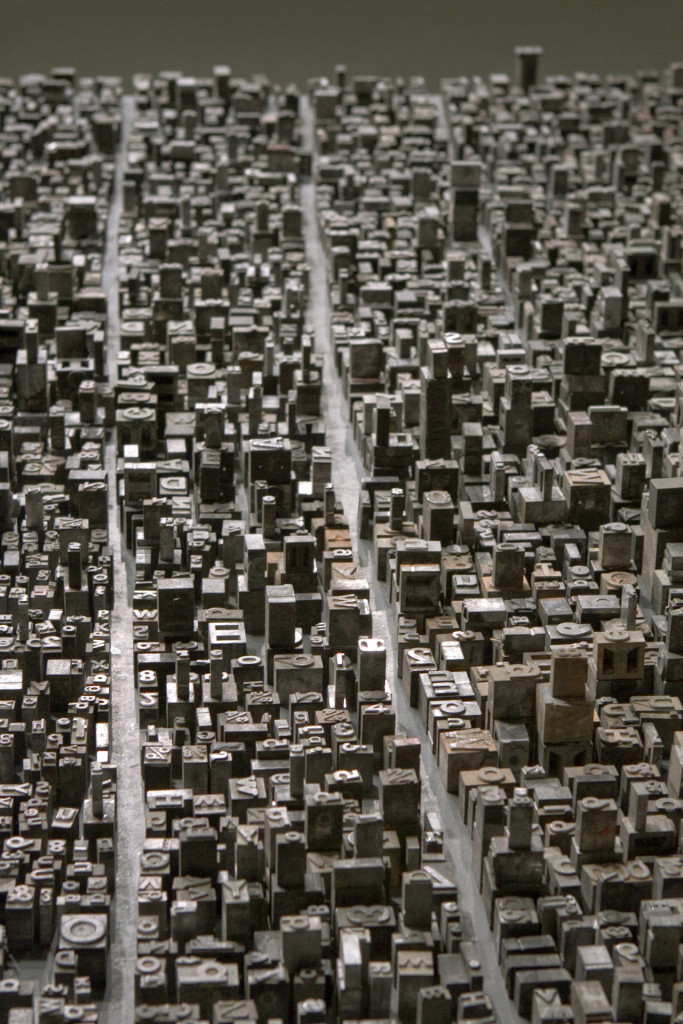 Hong Seon Jang, Type City, detail, 2015.