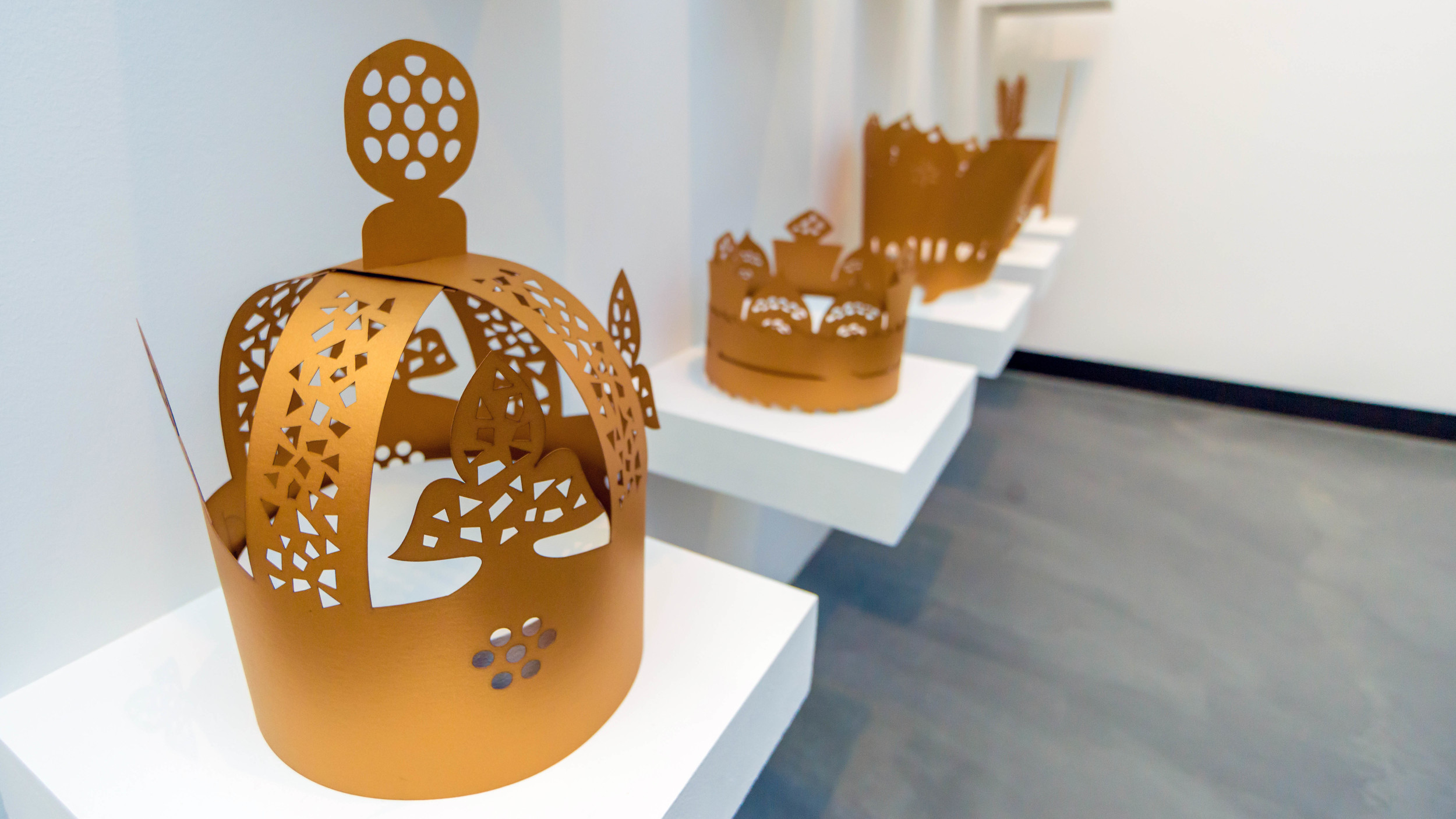 One of the crowns created for the exhibit, the "Judith"