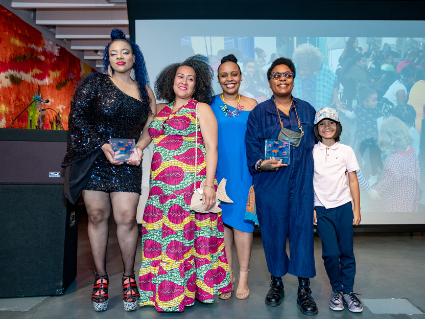 Agigail DeVille, Museum Member Lestiel Kelly, Lauren Kelley, MeShell Ndegeocello & her son.