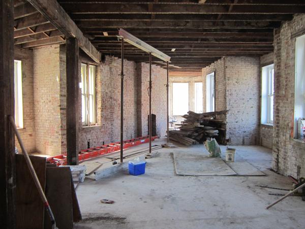 Future home of the Hotel Hive's bar and lounge.