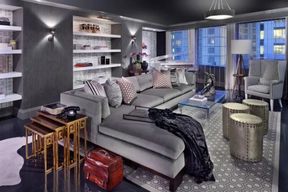 Designer Jeff Akseizer's Modern Lounge. Photo by Morgan Howarth .