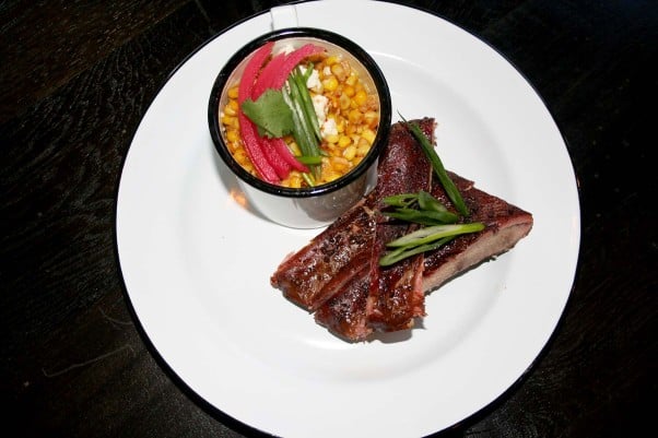  Dishes at Texas Jack’s include St. Louis-style pork ribs and esquites, grilled corn-off-the-cob with mayo, Mexican cheese, cilantro and jalapeños. (Photo: Mark Heckathorn/DC on Heels) 