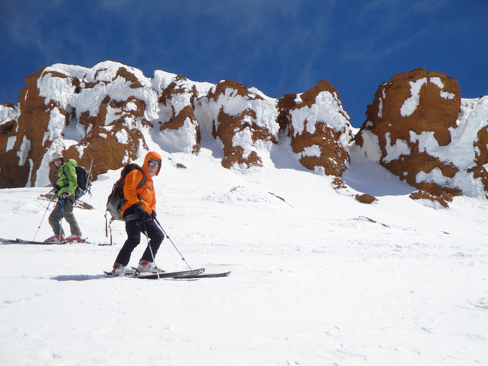 Skiing near the Red Banks