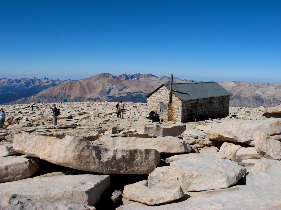 The hut on the summit of Mount Whitney