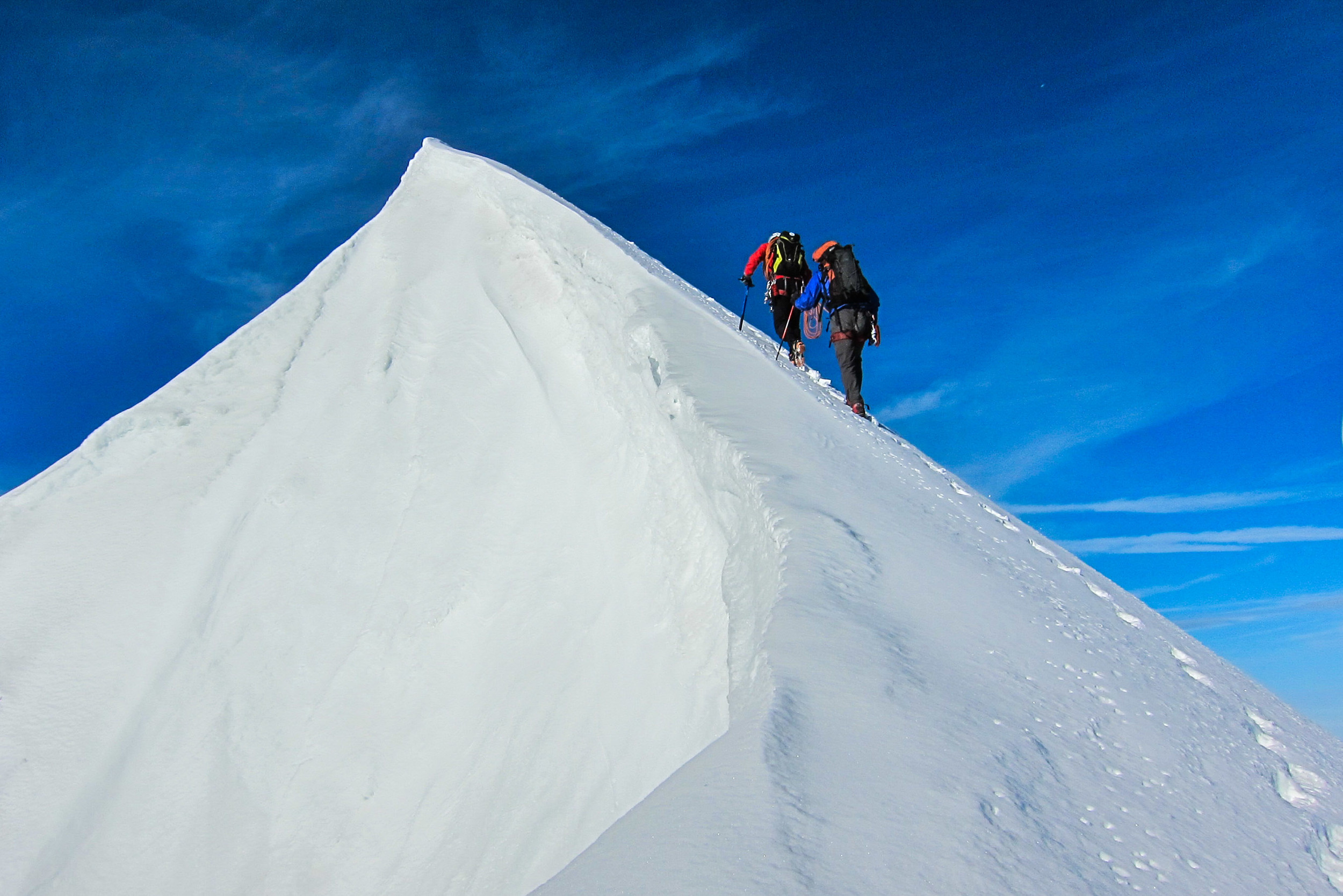 Guiding classic alpine climbing in the Alps