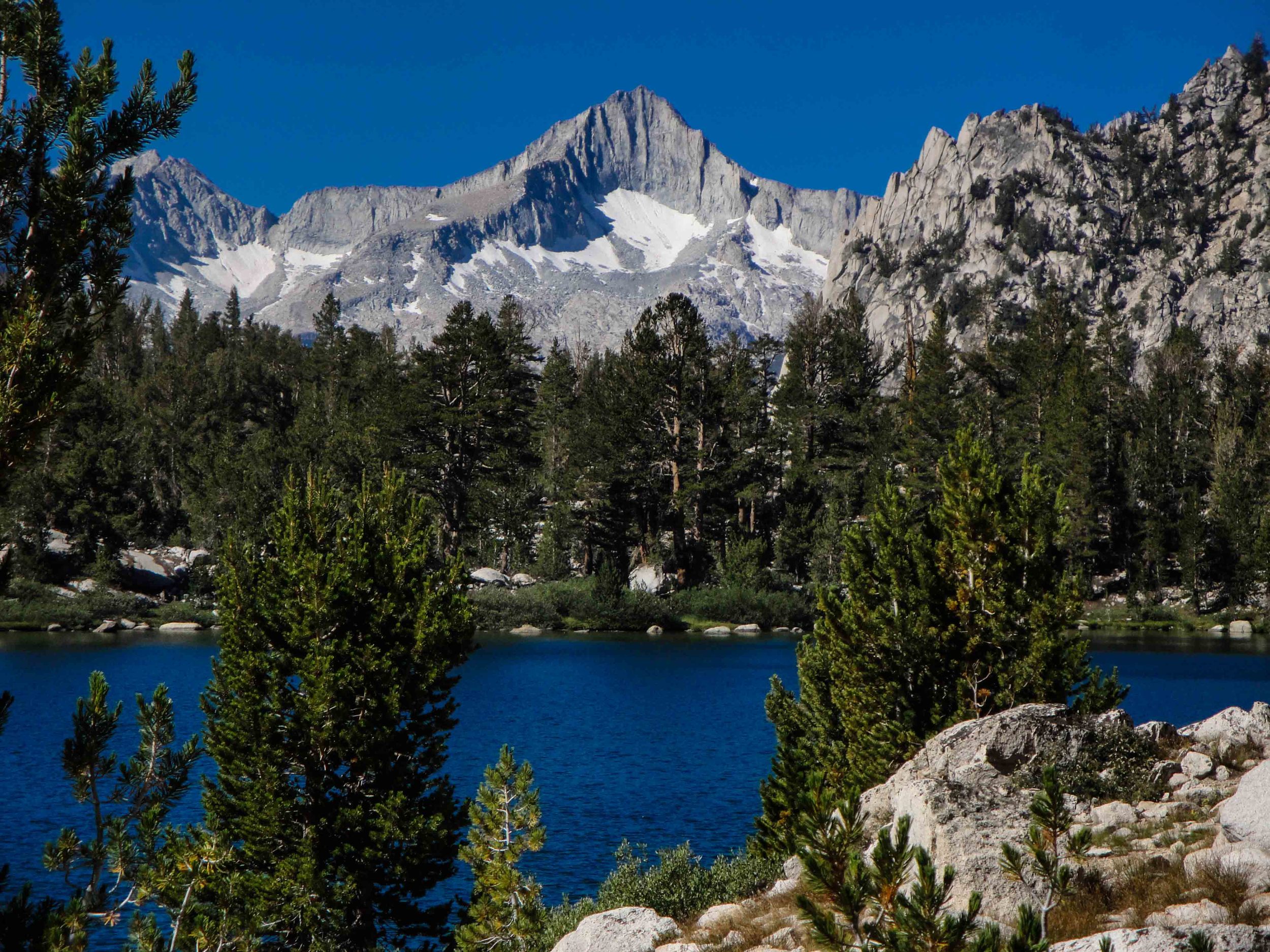 Bullfrog Lake near the beginning of the hike