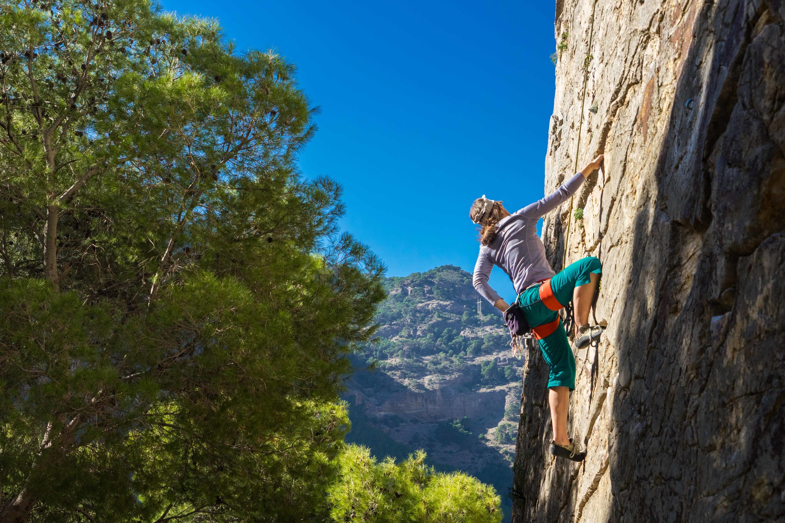 Rock climbing in El Chorro