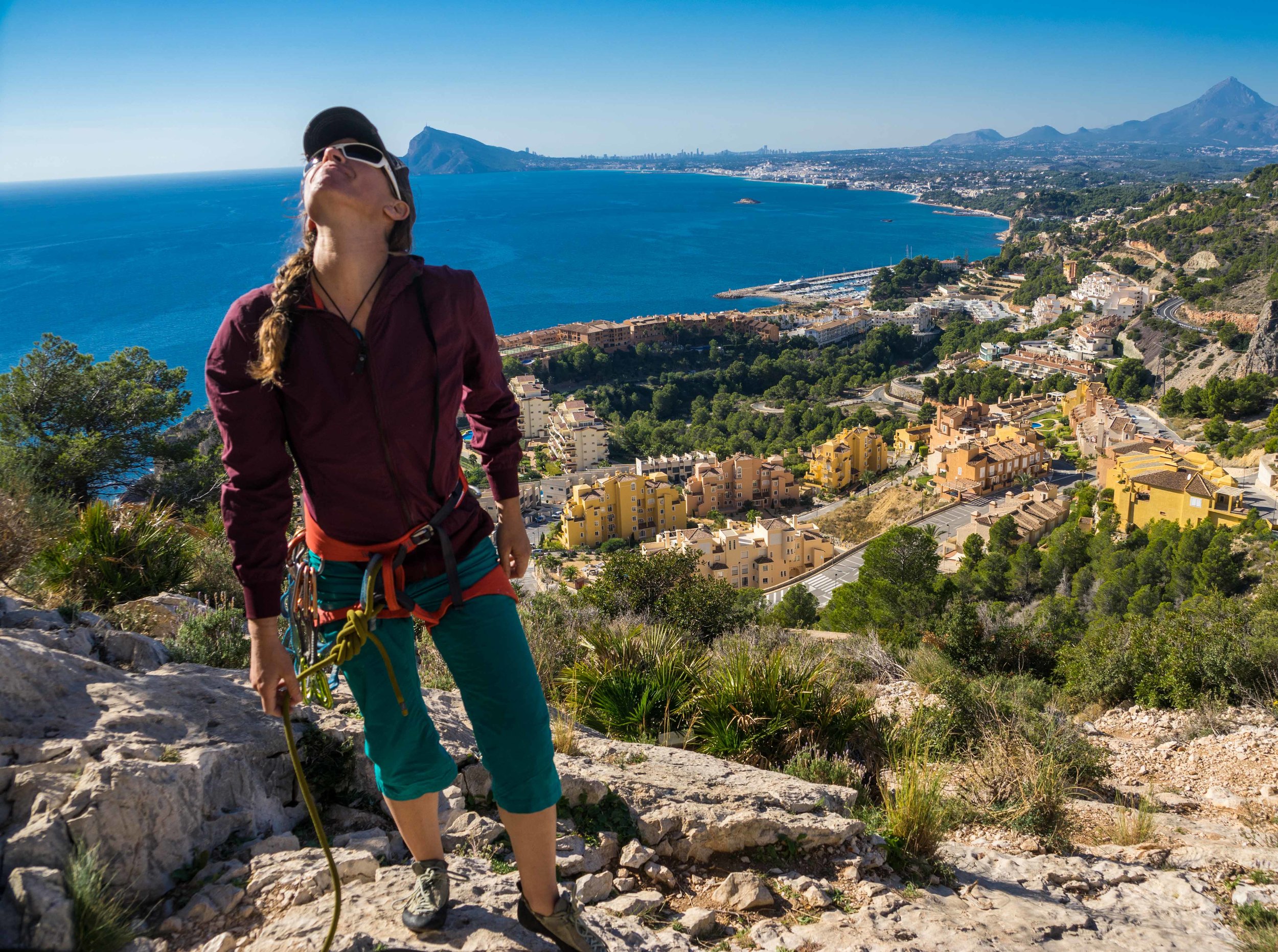 Scoping out a rock climb in the Costa Blanca
