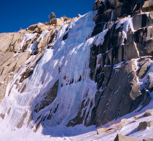 The ice in Lee vining canyon