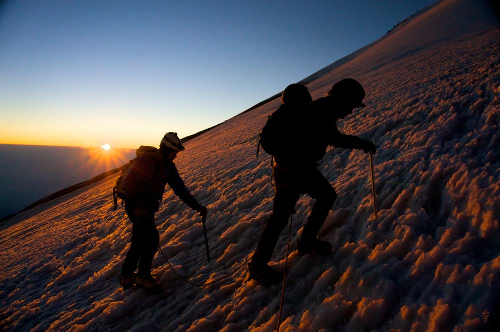 Sunrise while climbing Orizaba