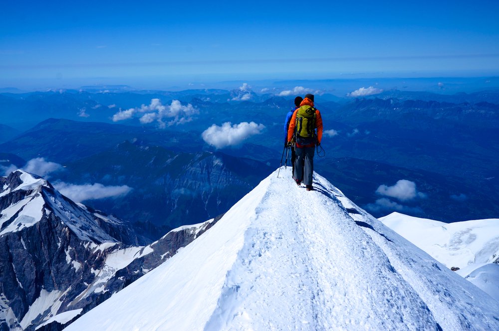 The summit of Mont Blanc