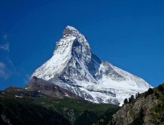 The Matterhorn at the end of the hikers Haute Route