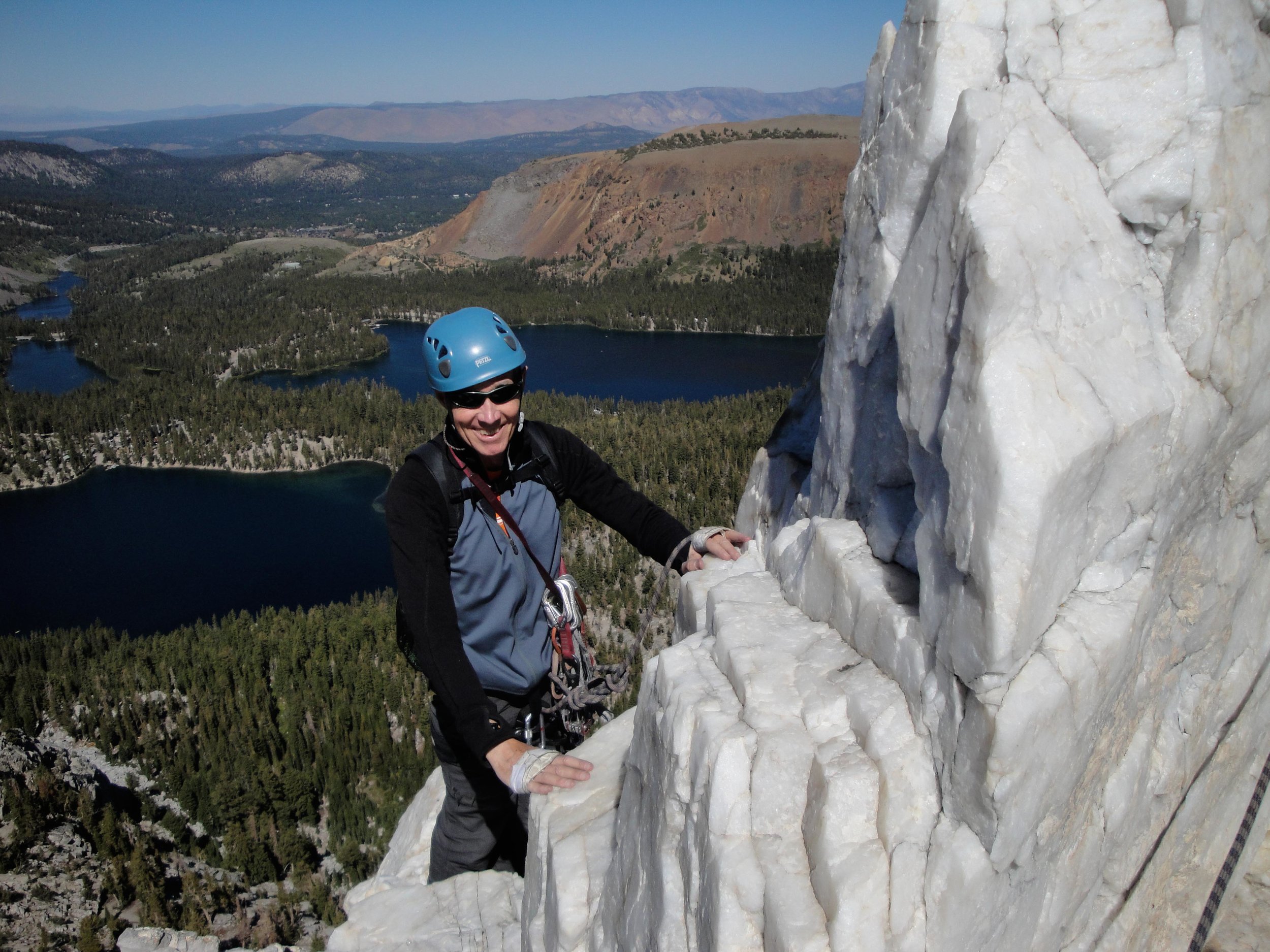 Climbing above Mammoth Lakes