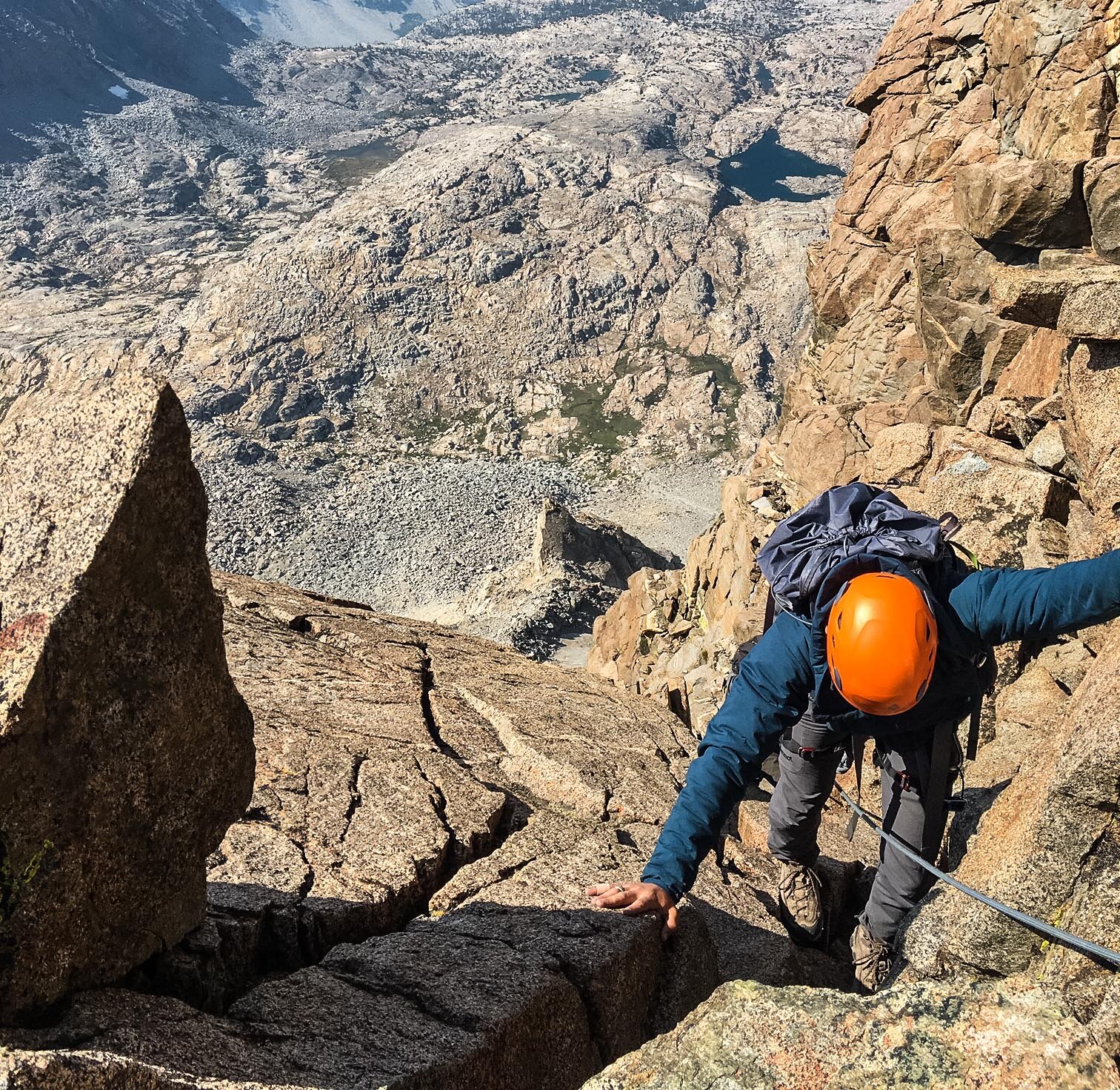 Climbing up to North Palisade