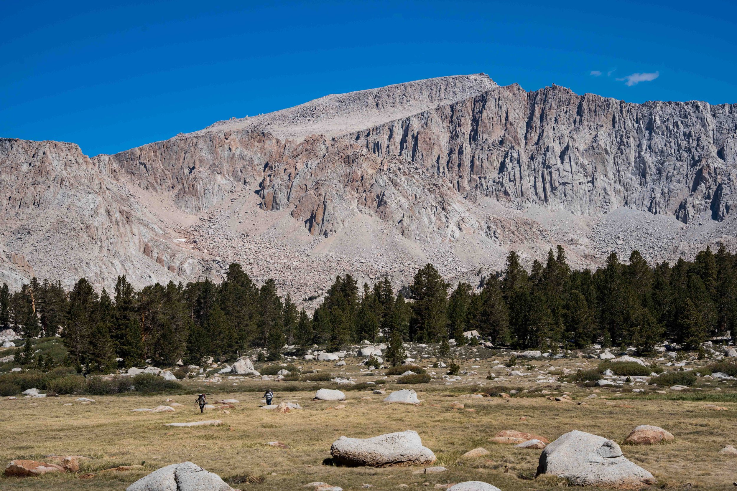 Hiking out from camp in the Cottonwood Lakes Basin