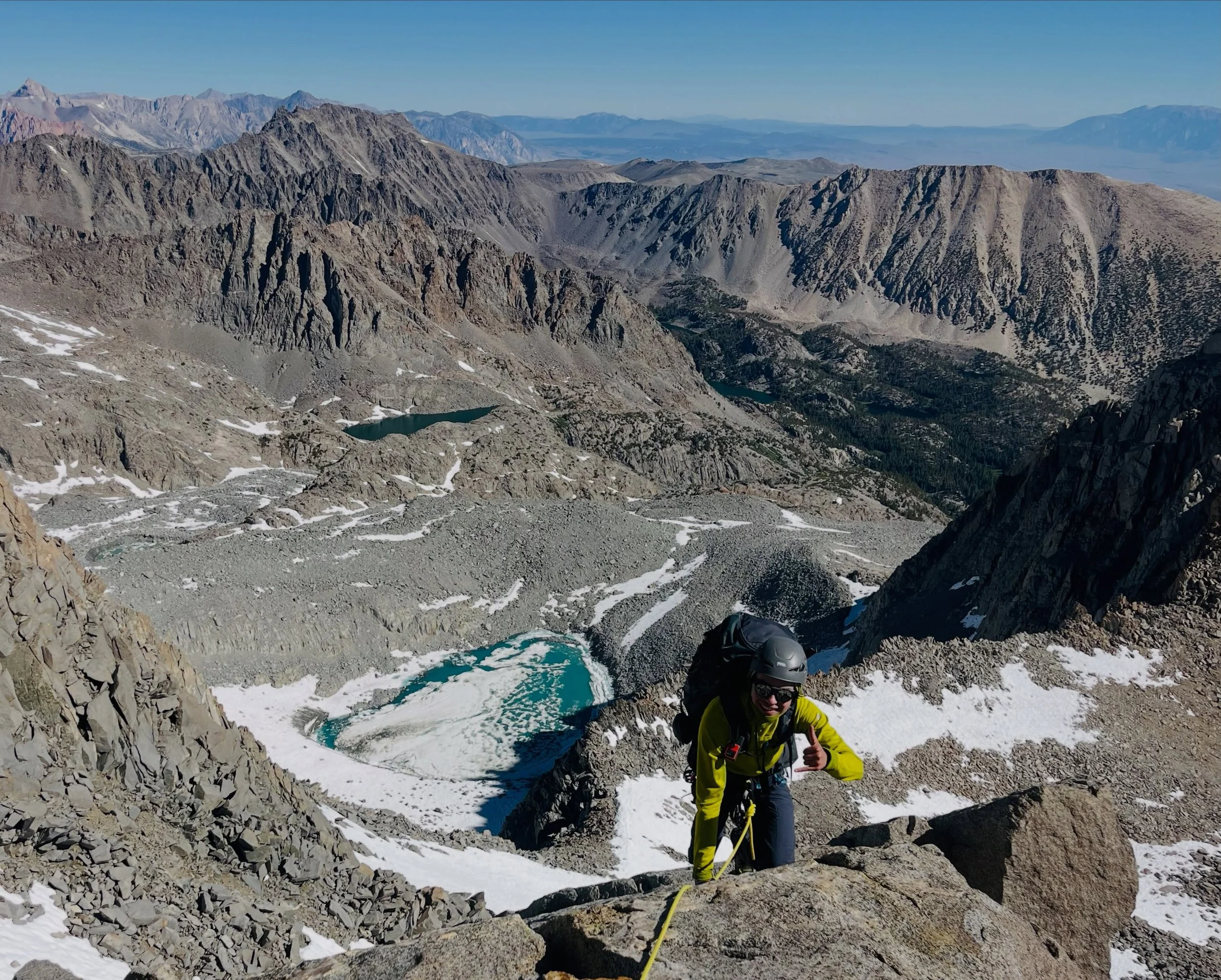 The stoke is high, weather splitter, wildflowers in bloom! We are so thankful for summer in the Sierra! #alpineclimbing #summervibes #easternsierra #climbon #climbskitrektheworld @mikesmith986